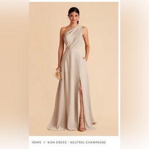 Birdy grey, Kira Dress in neutral champagne.